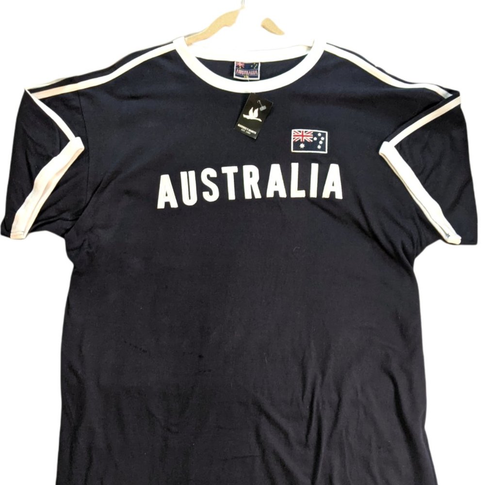 National Australia Embordered Navy Men's Shirt New with Tags XXL